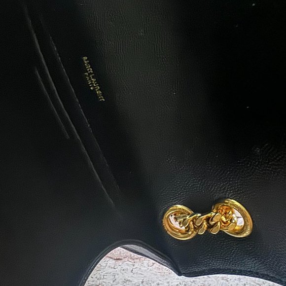 New GENUINE YSL Medium Grain De Poudre Matelasse Chevron Monogram Satchel Bag - Picture 14 of 16